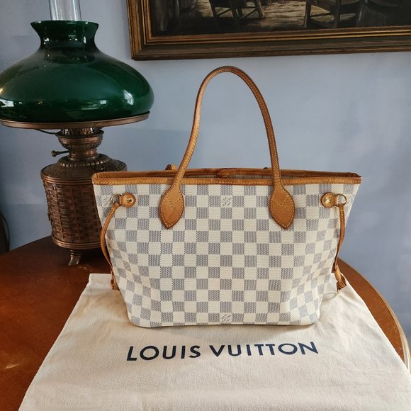 Louis Vuitton Damier Azur Canvas Neverfull PM Bag Louis Vuitton